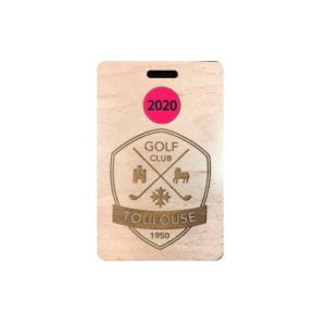 Badge en bois