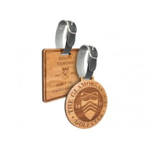 Badge en bois logo gravé
