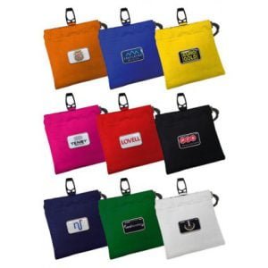 Pochette suedine et mousqueton