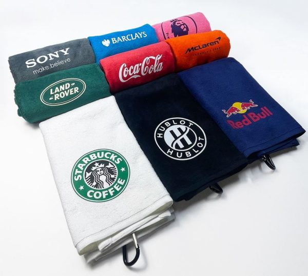 serviette golf logo 4 couleurs - regigolf