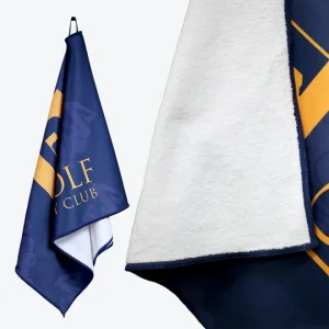 serviette golf velours/microfibre imprimee