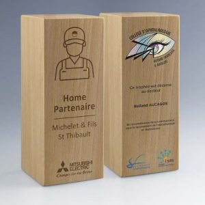 trophee bloc bois vertical